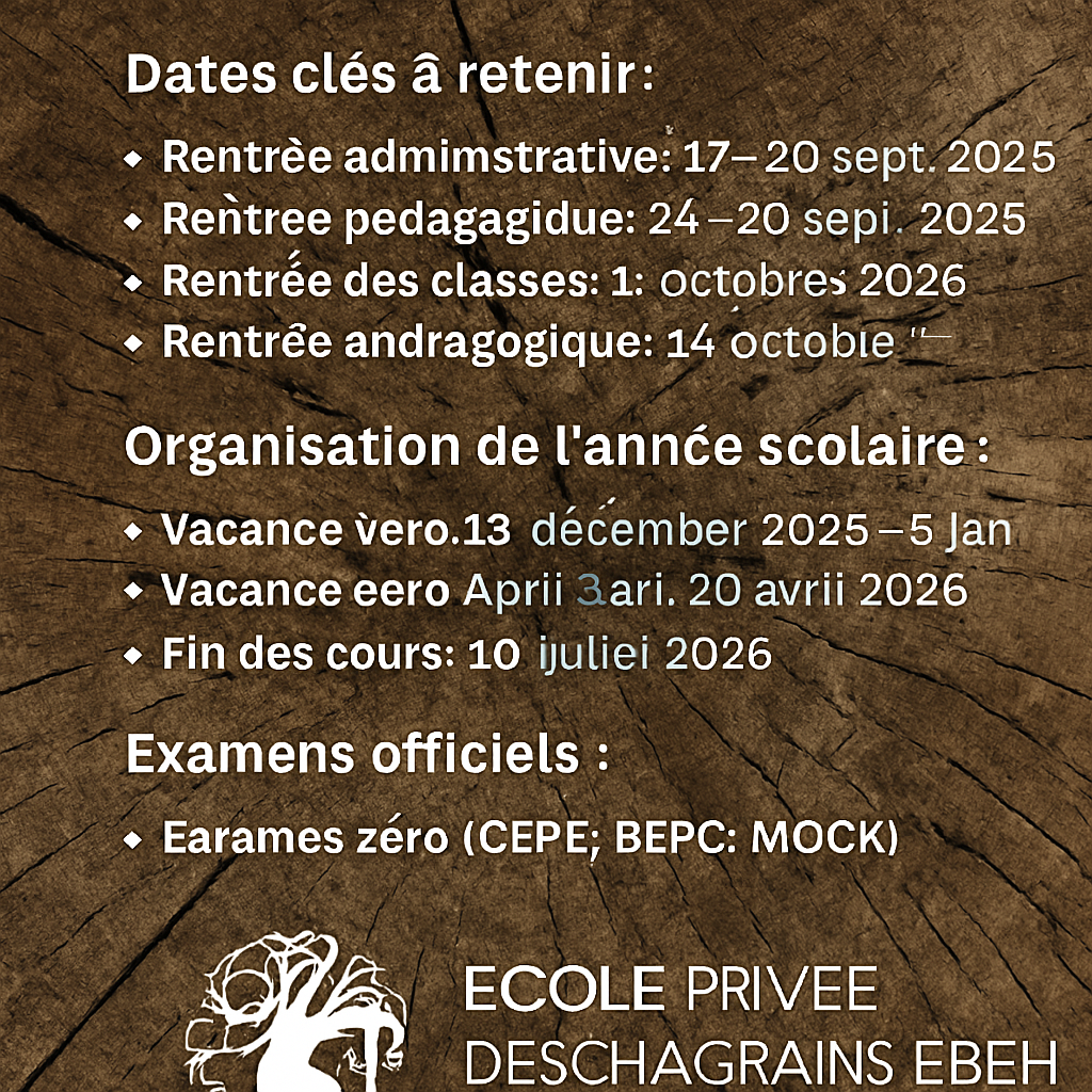 Dates clés à retenir